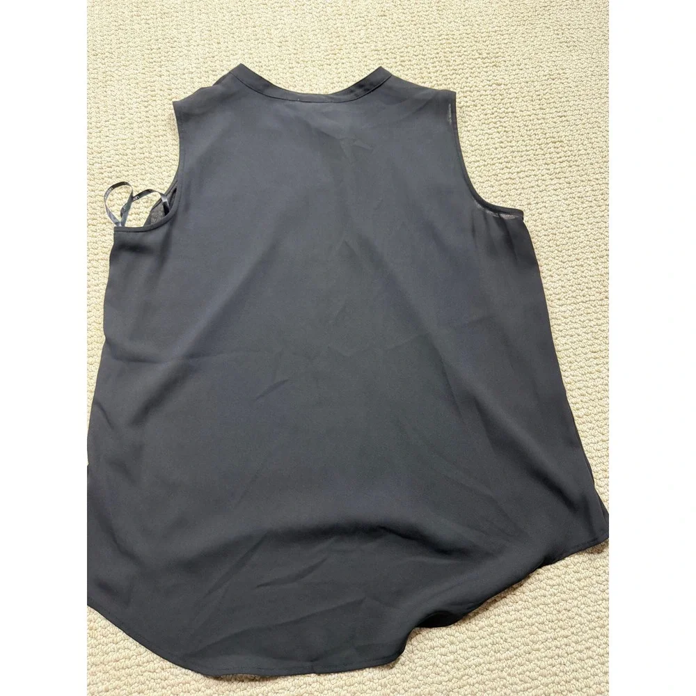 Calvin Klein Tank‎ Top Womens Large Black Sleeveless Lightweight Blouse Office